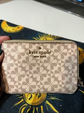 Kate Spade Spade Pattern Wristlet Clutch- See Description